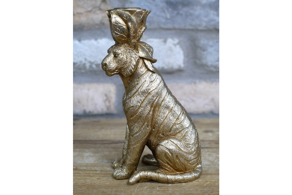 Sitting Tiger Candle Holder