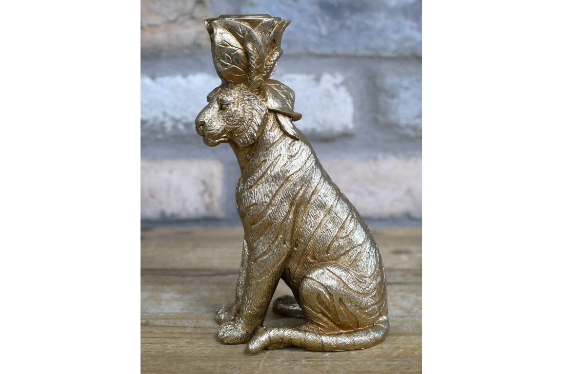 Sitting Tiger Candle Holder