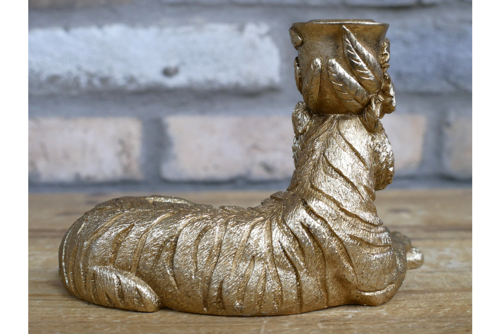 Laying Tiger Candle Holder