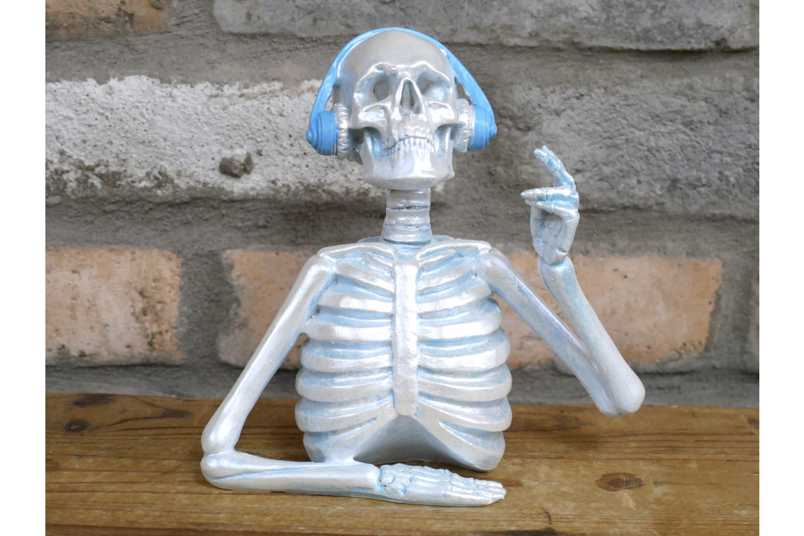Skeleton With Headphones - (Blue)