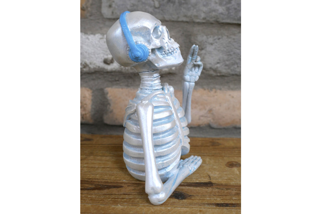 Skeleton With Headphones - (Blue)