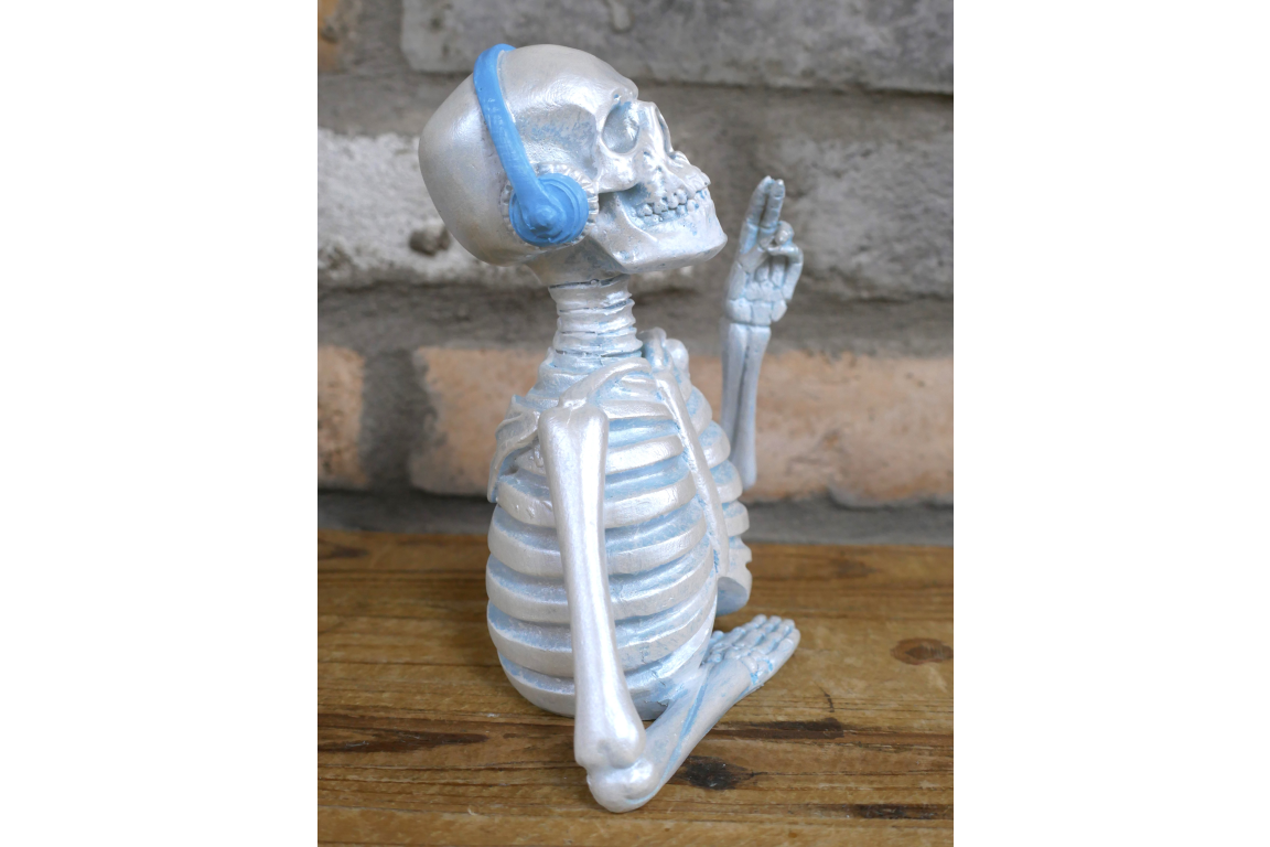 Skeleton With Headphones - (Blue)