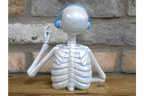 Skeleton With Headphones - (Blue)