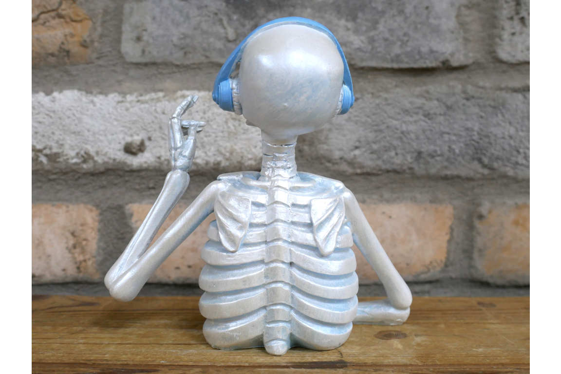 Skeleton With Headphones - (Blue)
