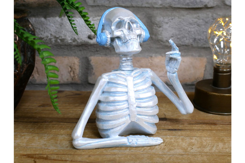 Skeleton With Headphones - (Blue)
