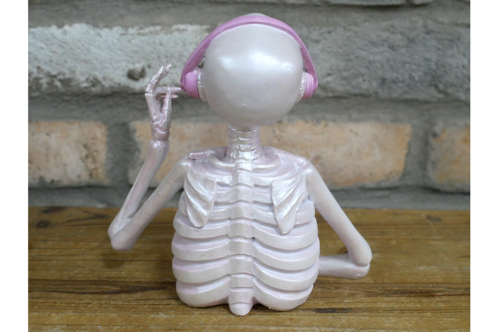 Skeleton With Headphones (Pink)