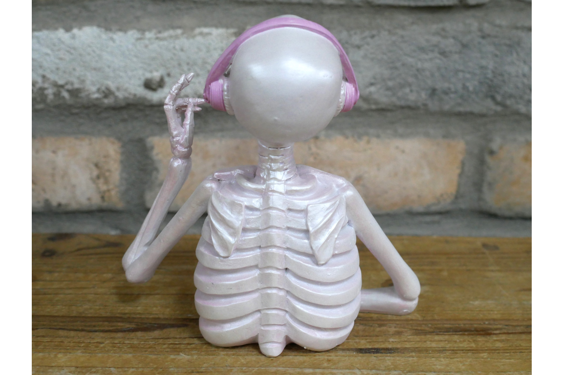Skeleton With Headphones (Pink)