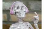 Skeleton With Headphones (Pink)