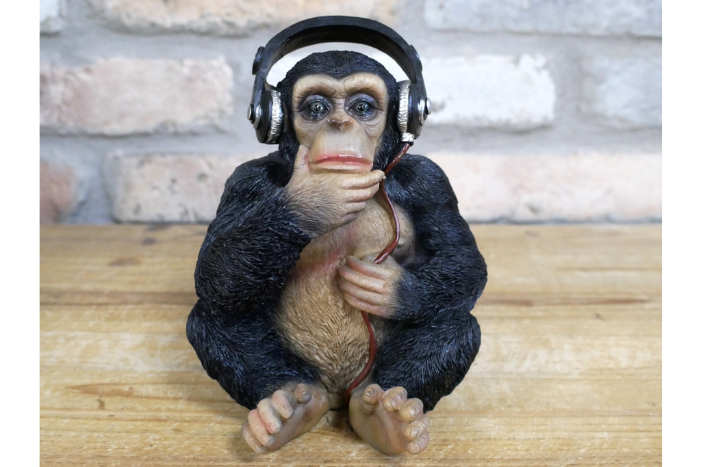 Monkey With Headphones