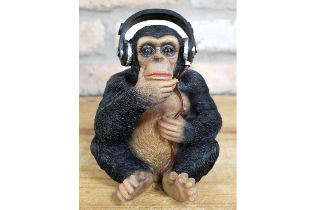 Monkey With Headphones