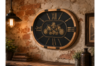 Oval Clock With Cogs