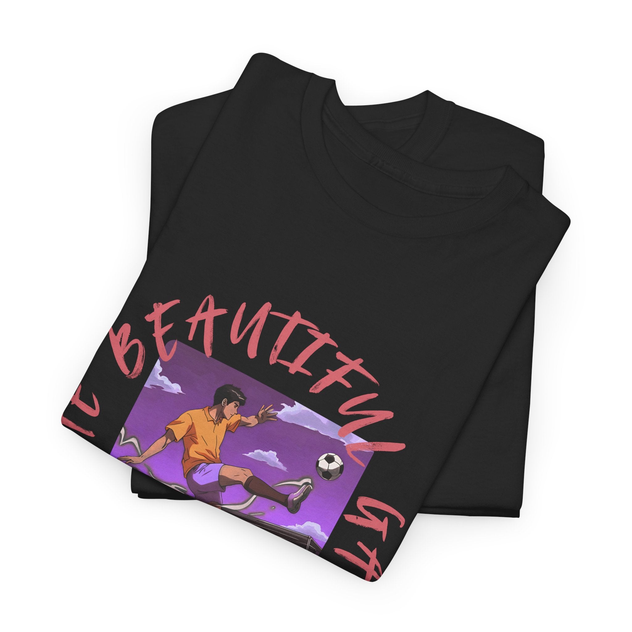 The Beautiful Game Anime Football Printed T-Shirt 100% Cotton Novelty Soccer Sports Tee Gift
