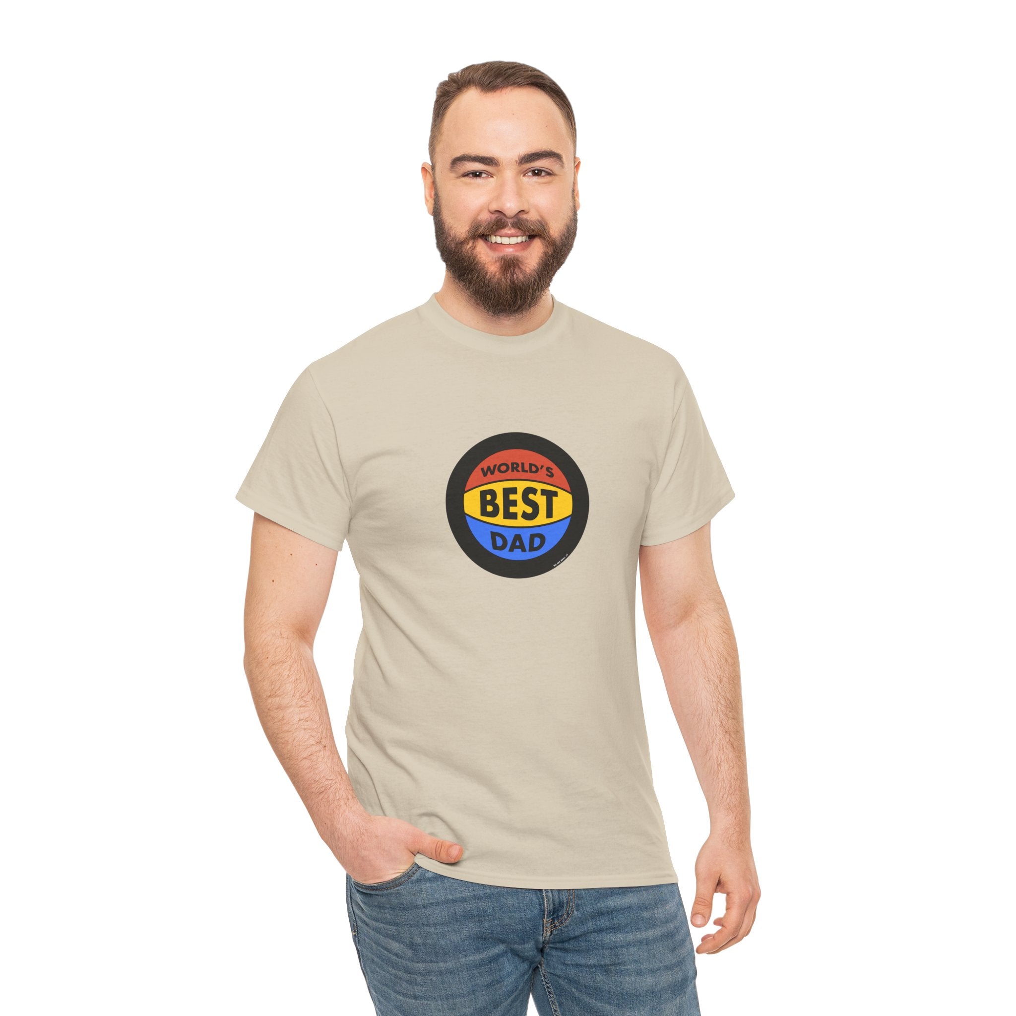 World's Best Dad Basketball Printed T-Shirt 100% Cotton Novelty Dad Tee Birthday Father's Day Gift