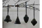 Set Of 4 Decorations (8cm) - Black