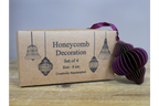 Set of 4 Decorations (8cm) - Purple