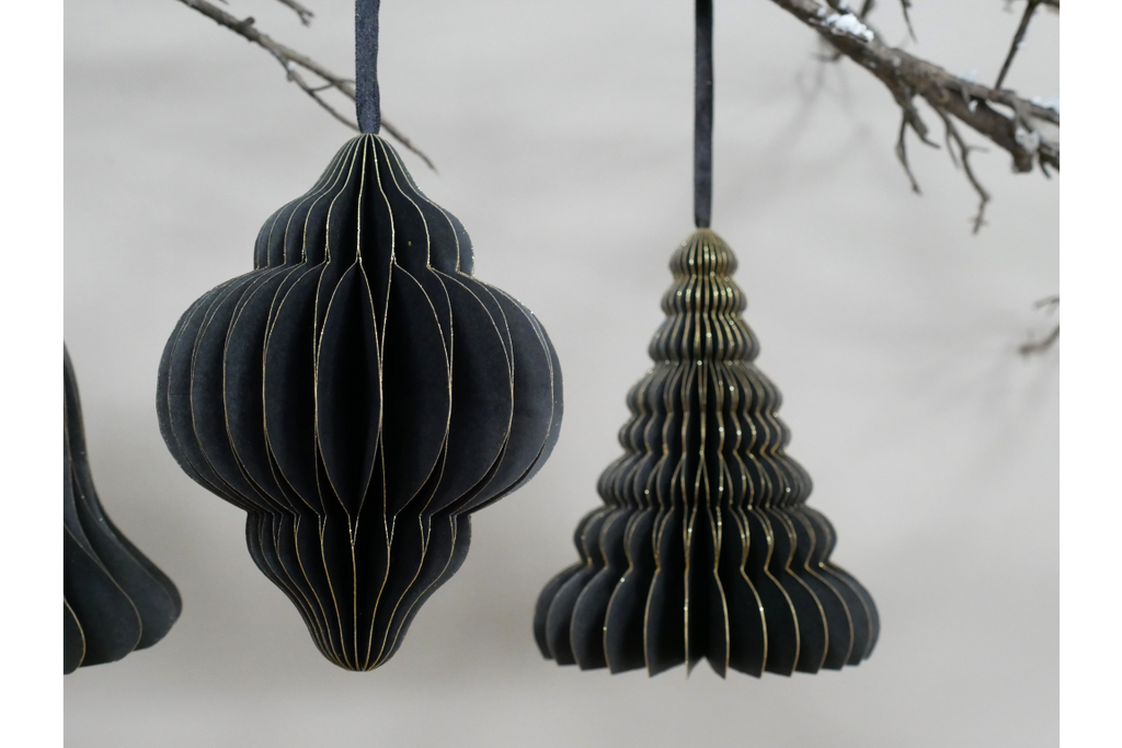 Set Of 4 Decorations (15cm) - Black