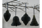 Set Of 4 Decorations (15cm) - Black