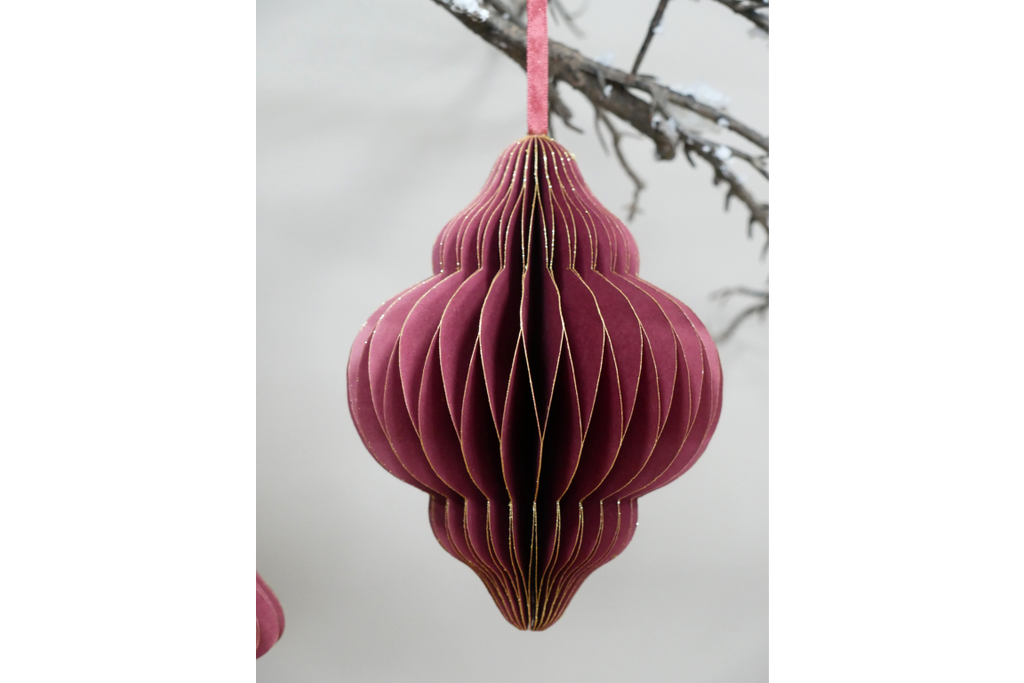 Set Of 4 Decorations (15cm) - Red