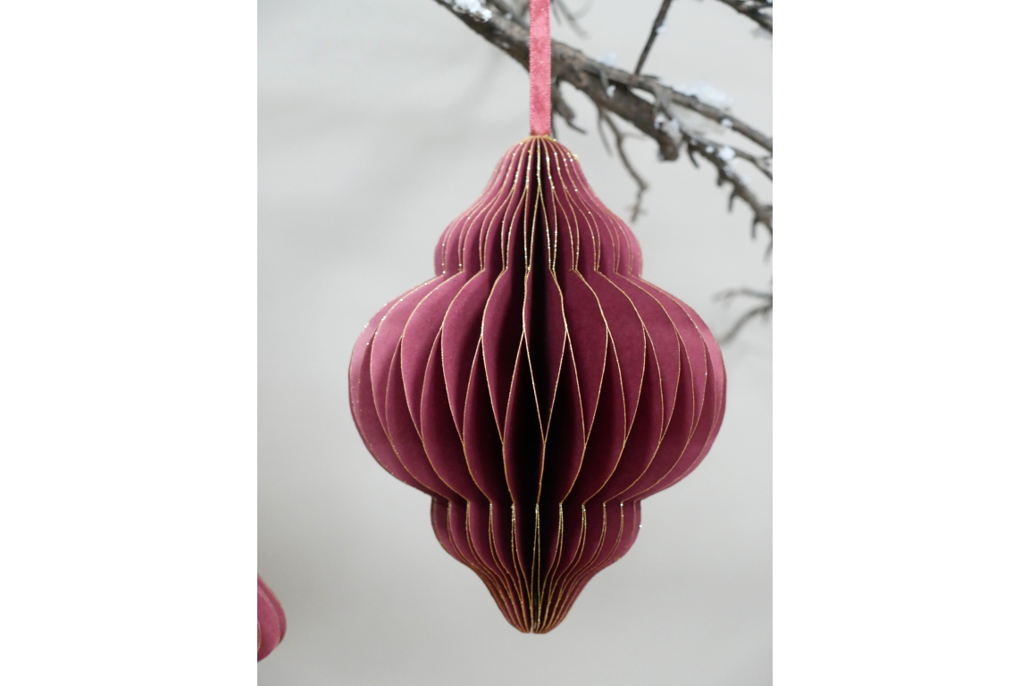 Set Of 4 Decorations (15cm) - Red