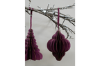 Set Of 4 Decorations (15cm) - Purple