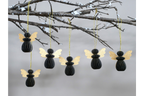Set Of 6 Angels - Black