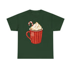 Giant Christmas Latte Printed T-Shirt 100% Cotton Novelty Coffee Xmas Tee Gift Forest Green