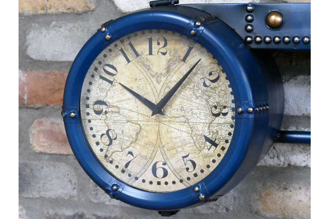 Shelf With Clock & Hooks