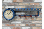 Shelf With Clock & Hooks