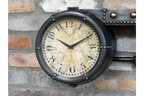 Shelf With Clock & Hooks