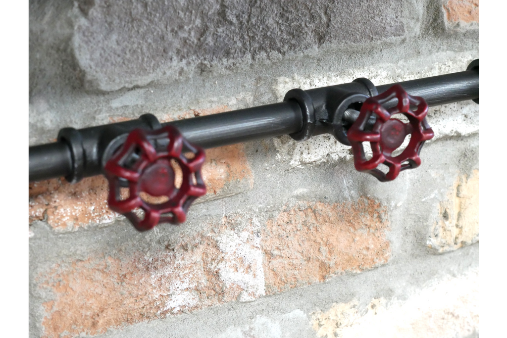 Shelf With Clock & Hooks