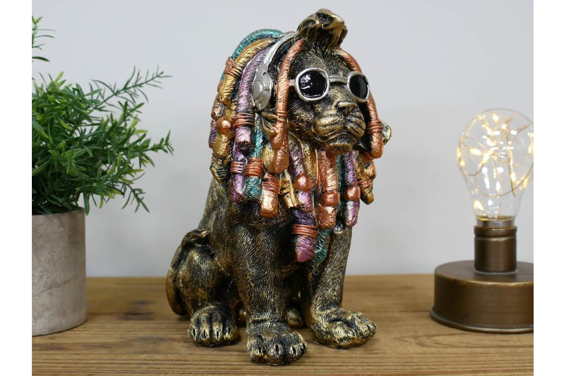 Dreadlocks Lion - Gold