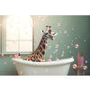 Bath time Giraffe Wall Art