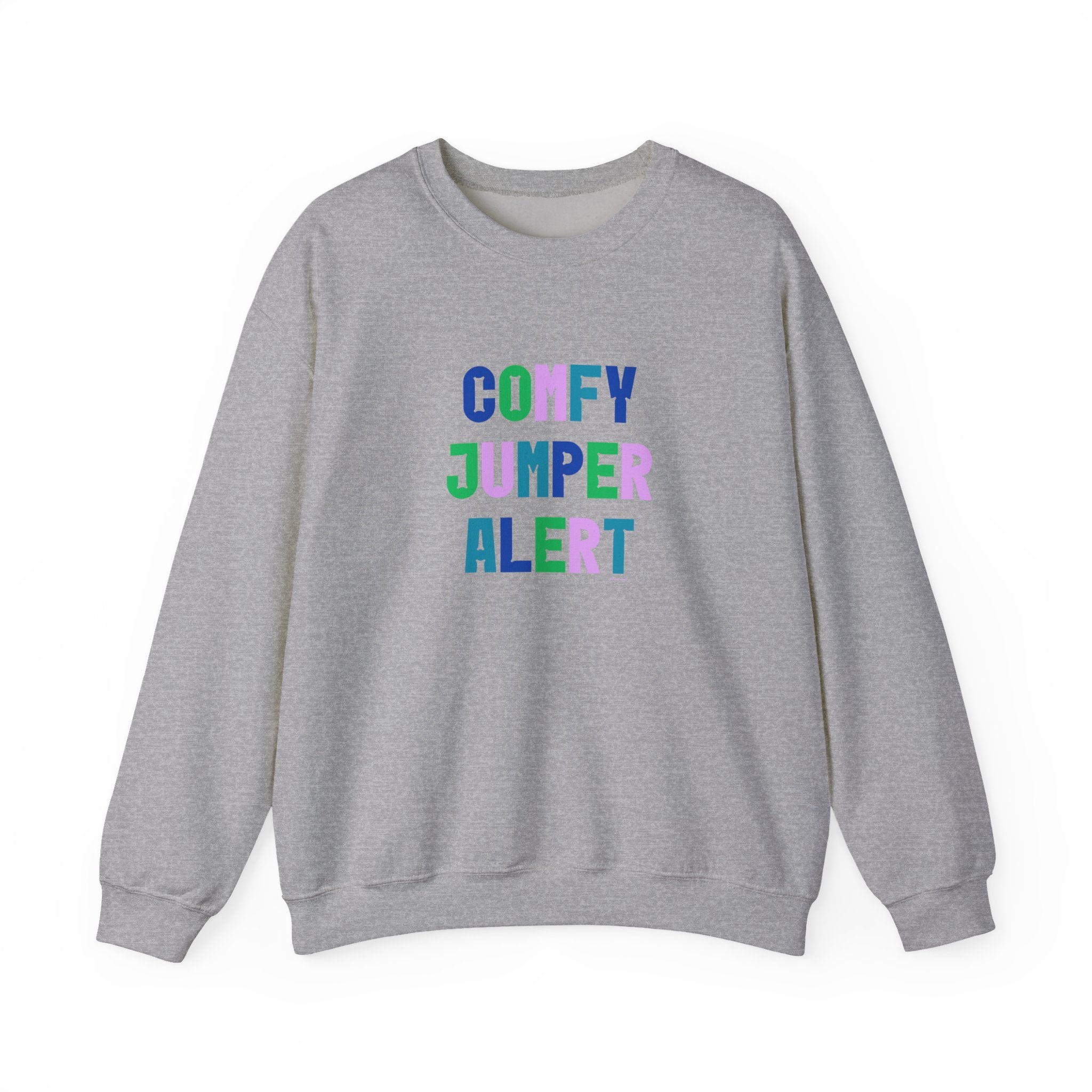 Comfy Jumper Alert Printed Crewneck Sweatshirt Pullover Retro Mum Sister Gift Sport Grey