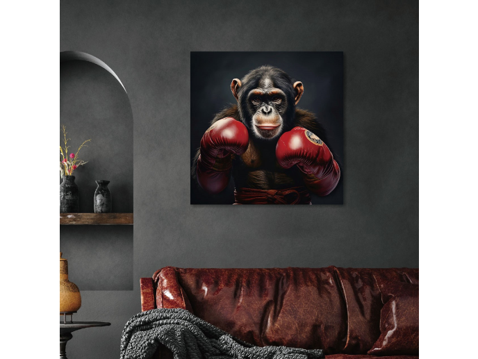 Boxing Monkey Wall Art