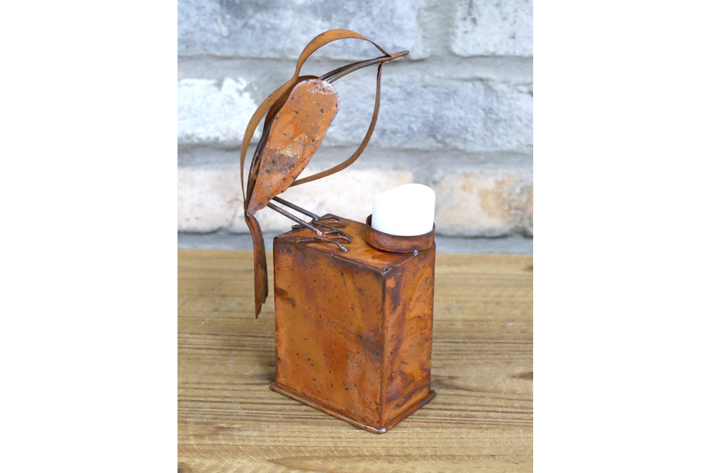 Rusty Bird Tealight Holder