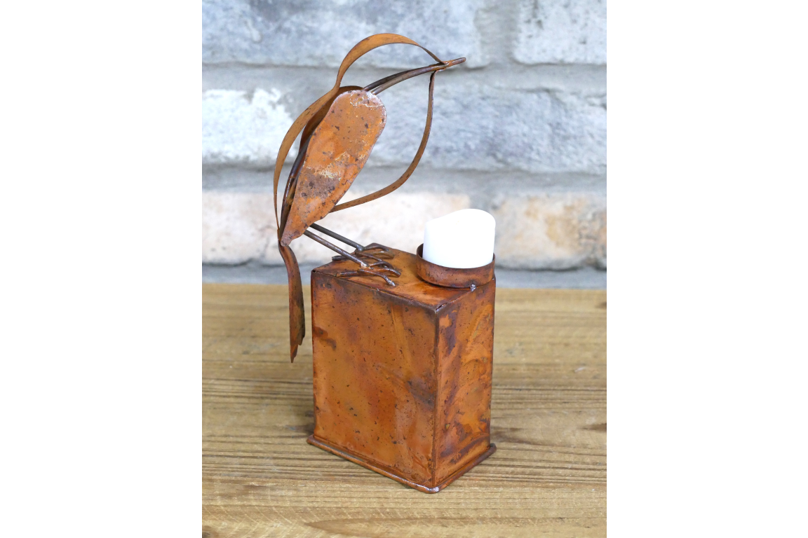 Rusty Bird Tealight Holder