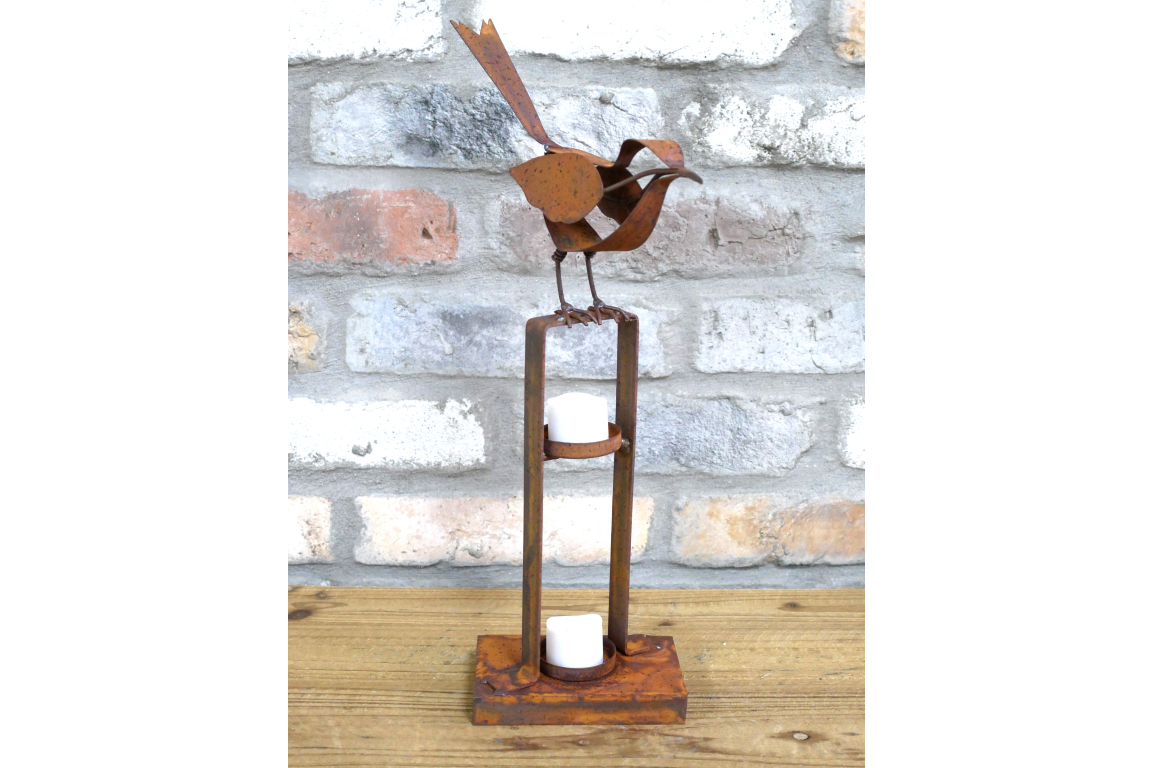 Rusty Bird Tealight Holder