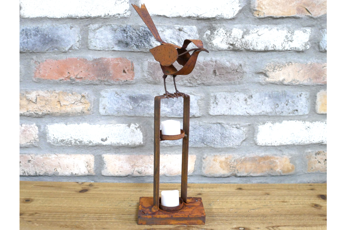 Rusty Bird Tealight Holder