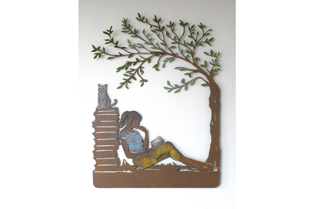 Girl Reading Wall Decoration