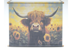 Canvas Wall Art - Cow In Sunflowers