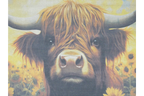 Canvas Wall Art - Cow In Sunflowers
