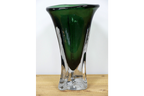 Tall Green Glass Vase