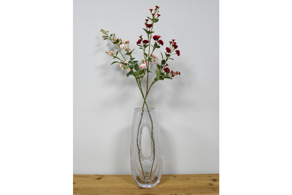 Clear Glass Bubble Vase