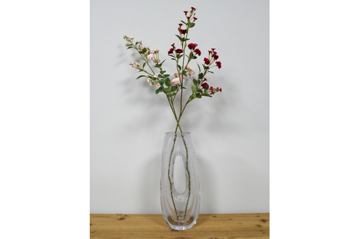 Clear Glass Bubble Vase