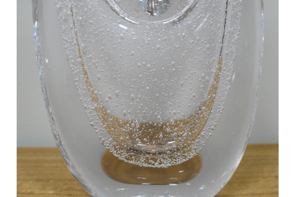 Clear Glass Bubble Vase