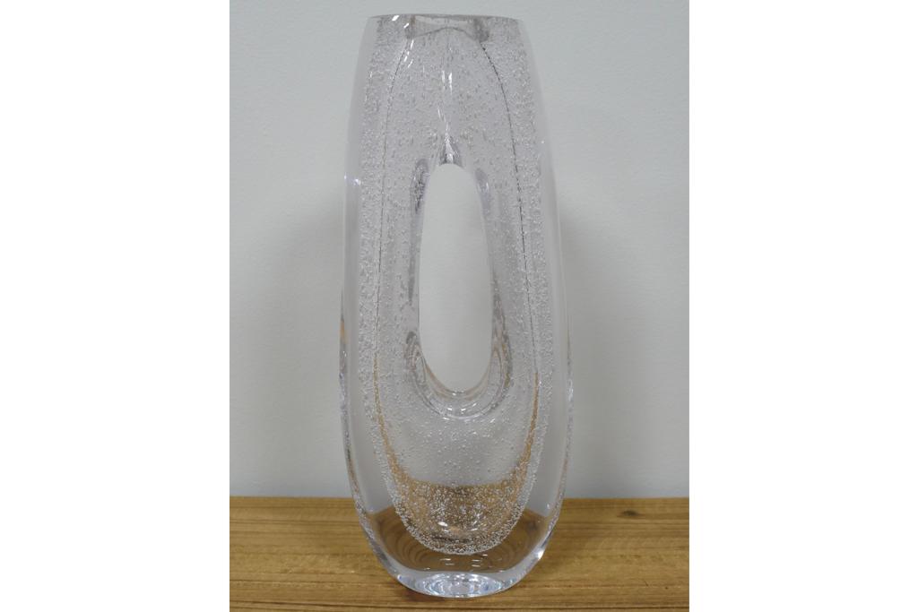 Clear Glass Bubble Vase