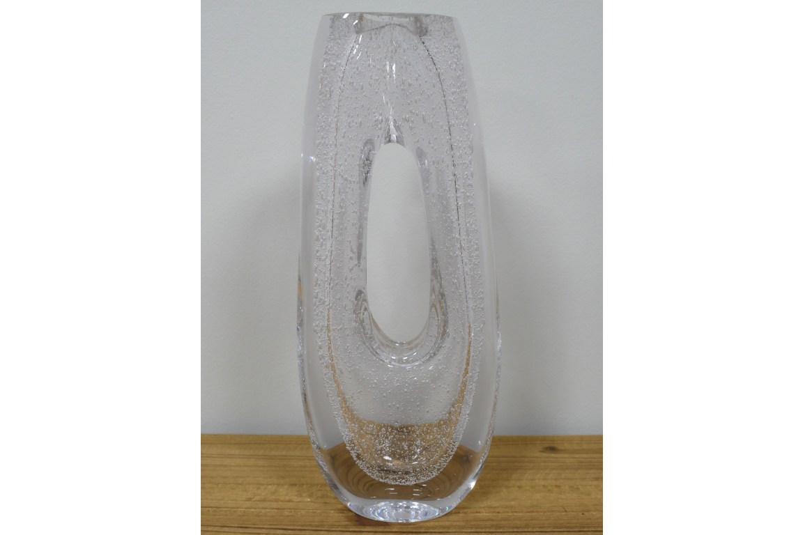 Clear Glass Bubble Vase