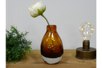 Small Amber Glass Vase