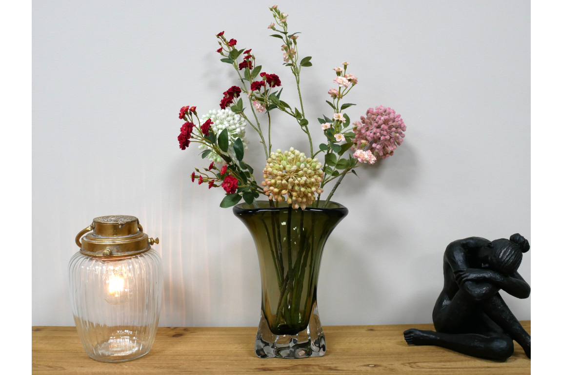 Green Glass Vase