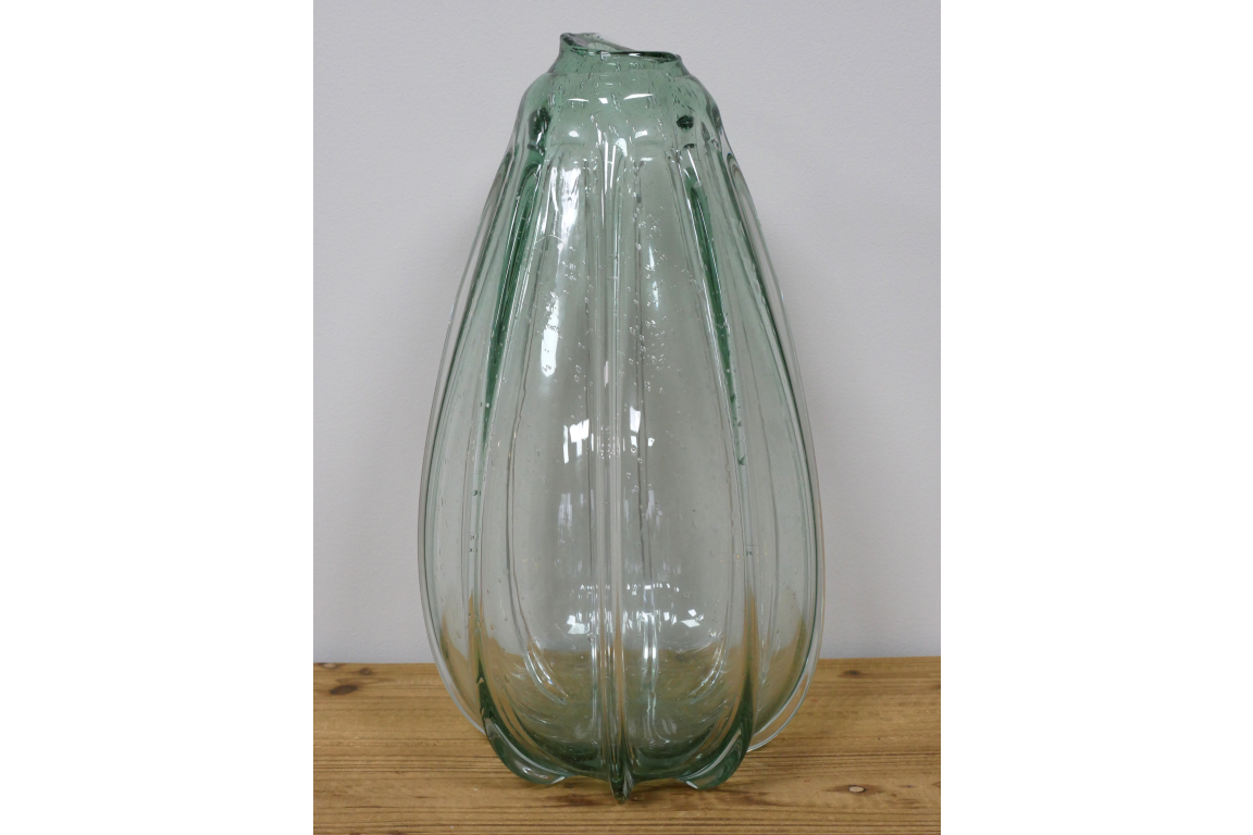 Light Green Tall Glass Vase